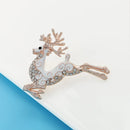Running Deer Rhinestone Brooches