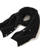 Merino Wool Solid Hollow Knit Shawl Scarf Wrap