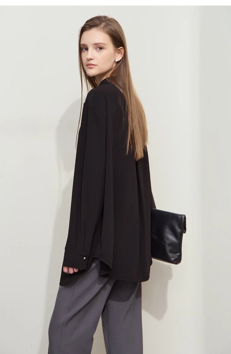 Solid Loose Chic Chiffon Blouses