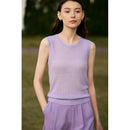 Sleeveless O Neck Knitted Camisole&Vest