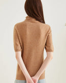 Merino Wool Half-Sleeve Turtleneck