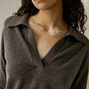 Polo Collar Cashmere Sweater
