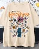 Manga graphic cotton tee — a lightweight vintage-inspired knit top for women featuring a creative illustration print, breathable fabric, and effortless everyday style.