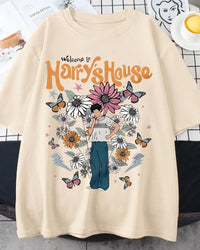 Manga graphic cotton tee — a lightweight vintage-inspired knit top for women featuring a creative illustration print, breathable fabric, and effortless everyday style.