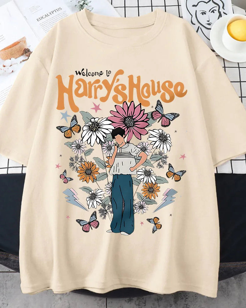 Vintage Illustration Relaxed Cotton Top