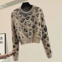 Leopard Vintage Knitted Sweater