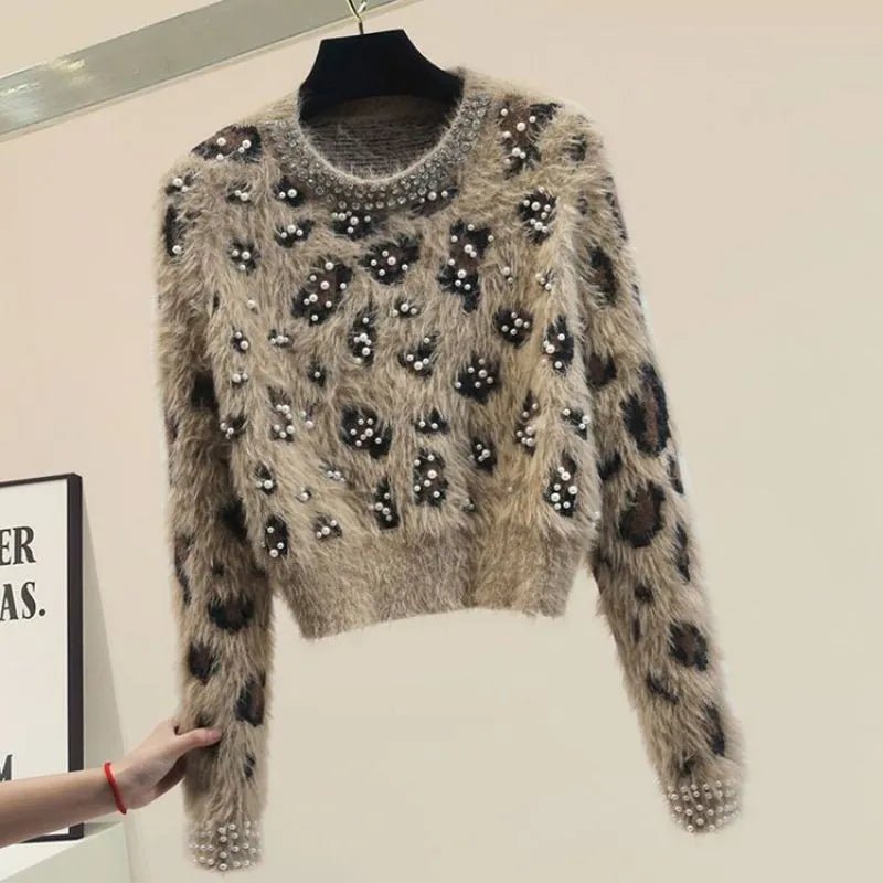 Leopard Vintage Knitted Sweater