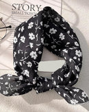 Floral Print Small Square Scarf