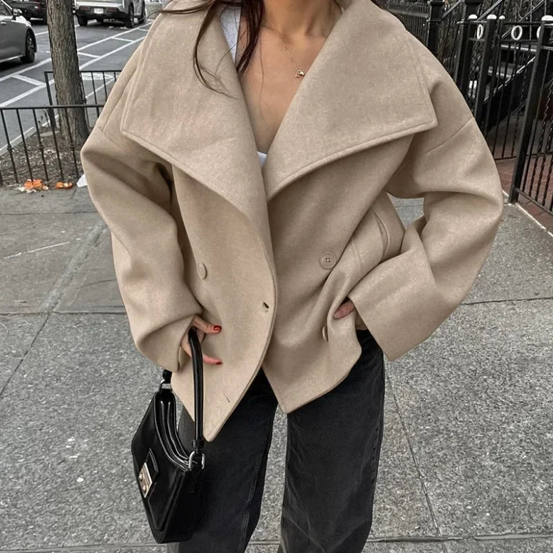 Retro Single Breasted Short Jacket