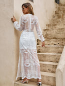 Embroidery Boho Lace Maxi Dress