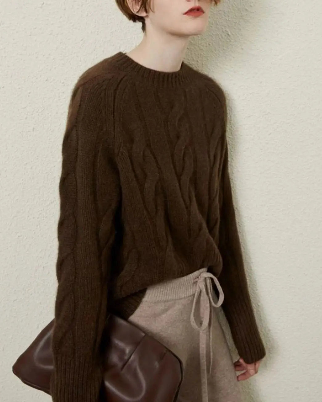 Crew Neck Thick Cashmere Sweater