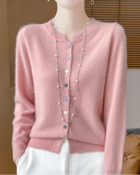 Merino Wool Button-Front Cardigan