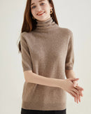 Merino Wool Half-Sleeve Turtleneck