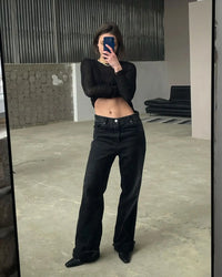 Slim See-Through Pullover Top