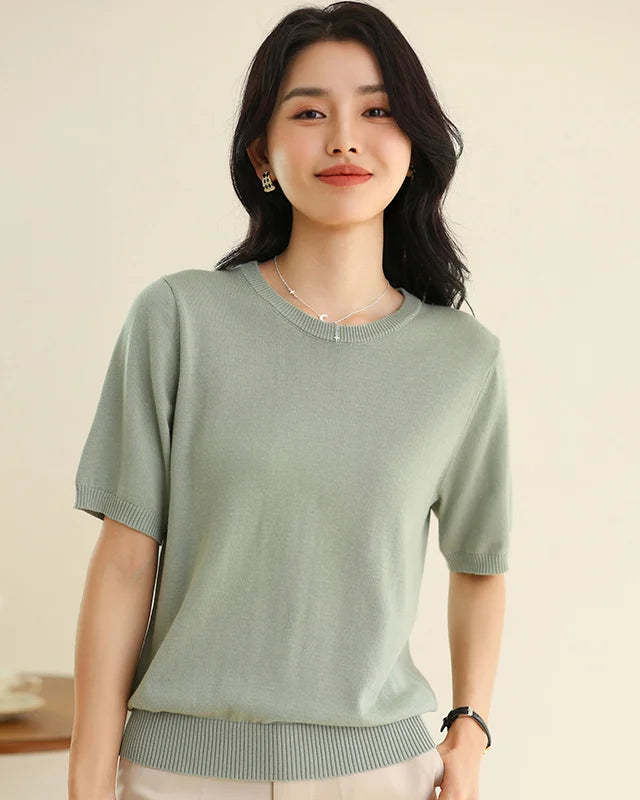 Everyday Cotton O-Neck Knit Tee