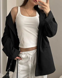 Ribbed Stretch Sleeveless Essential Camisole