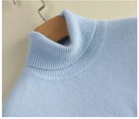 Plush Mink Cashmere Turtleneck Sweater