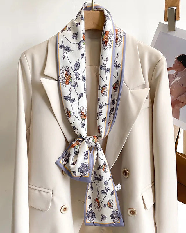 Women's Printed Silk Scarf & Shawl
