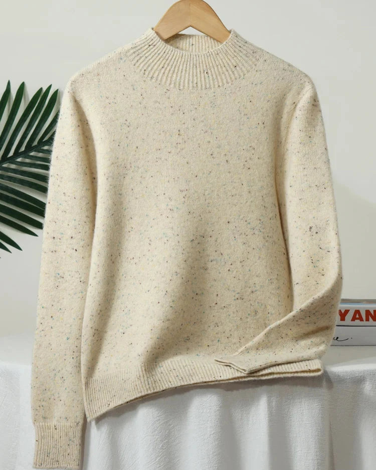 Thick Merino Wool Mock Neck Sweater
