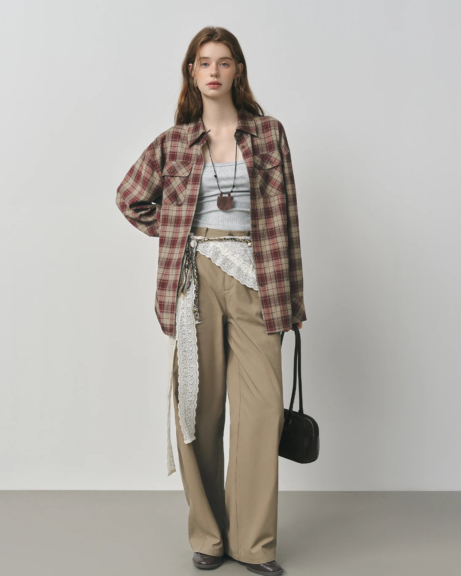 Loose-Fitting Casual Straight-Leg Cotton Trousers