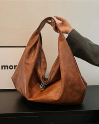 Soft Leather Hobo Shoulder Tote