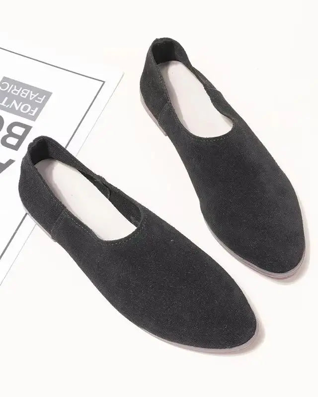 Women's Pointed-Toe Suede Loafers