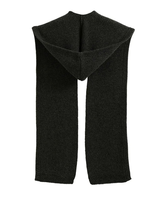 Merino Wool Hooded Scarf