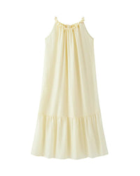 Draped A-Line Sleeveless Maxi Dress