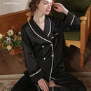Long Sleeve Satin Pajamas Suit