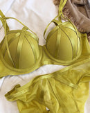 Classic Bandage Lace Cutout Push-Up Bra Set