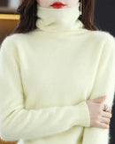 Pure Mink Cashmere Turtleneck Sweater