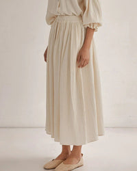 Retro Casual Straight-Cut Midi Skirt