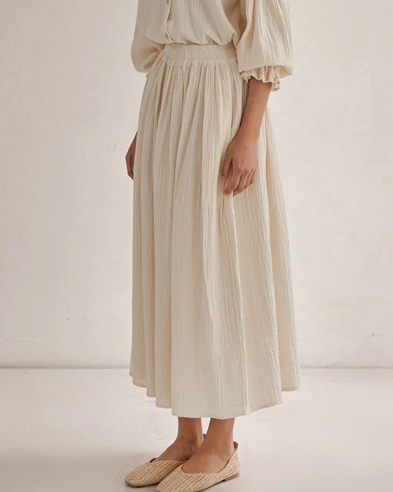 Retro Casual Straight-Cut Midi Skirt