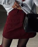 Corduroy Slim-Fit Mini Skirt