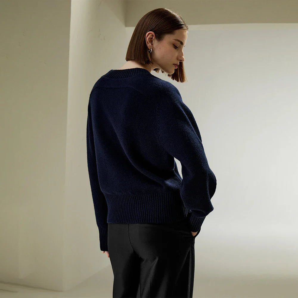 Cashmere Blended V-Neck Sweater