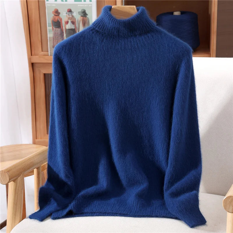 Mink Cashmere Turtleneck Sweater