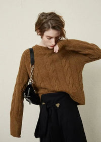 Crew Neck Thick Cashmere Sweater