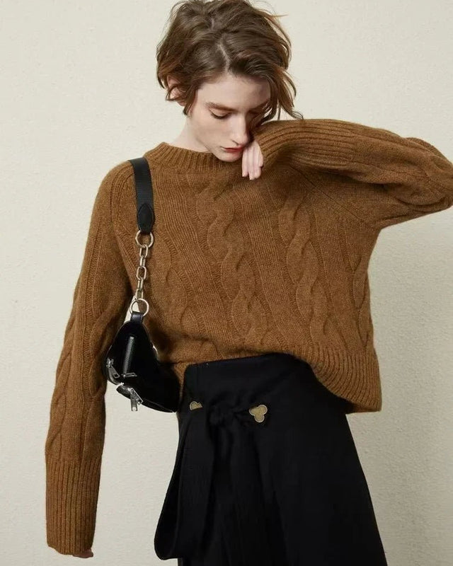 Crew Neck Thick Cashmere Sweater