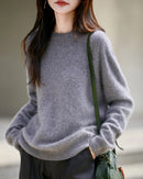 Loose-Fit Crewneck Pullover Sweater