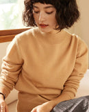Cashmere Mock Neck Knitted Sweater