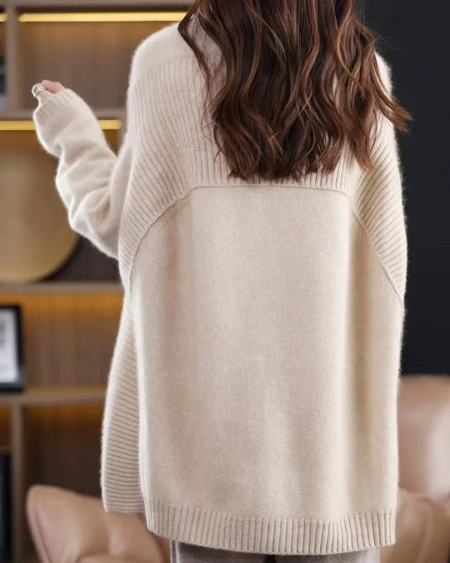 Soft And Thick Wool Cardigan Shawl