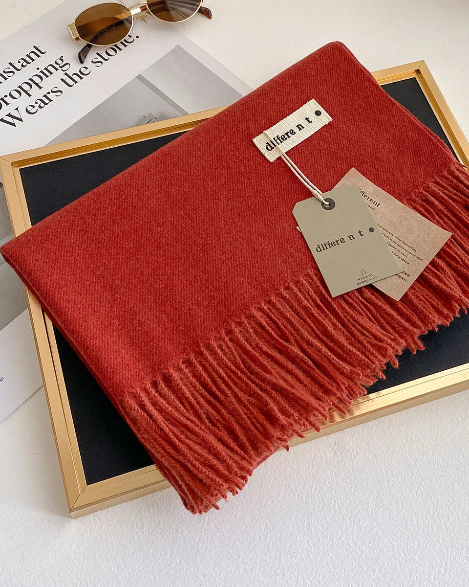 Faux Cashmere Thick Wrap Scarf in Colors