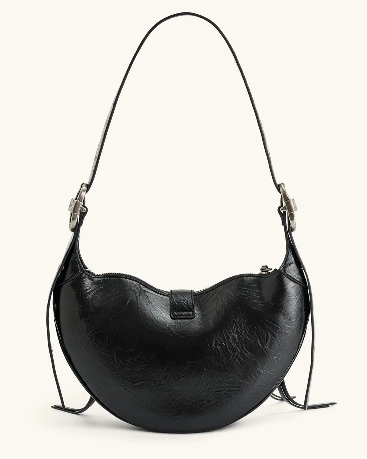 Stylish Leather Horn Crossbody Bag
