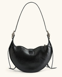 Stylish Leather Horn Crossbody Bag