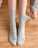 Lightweight Knit Hollow Crew Socks