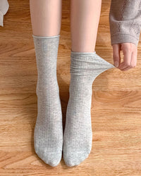 Lightweight Knit Hollow Crew Socks