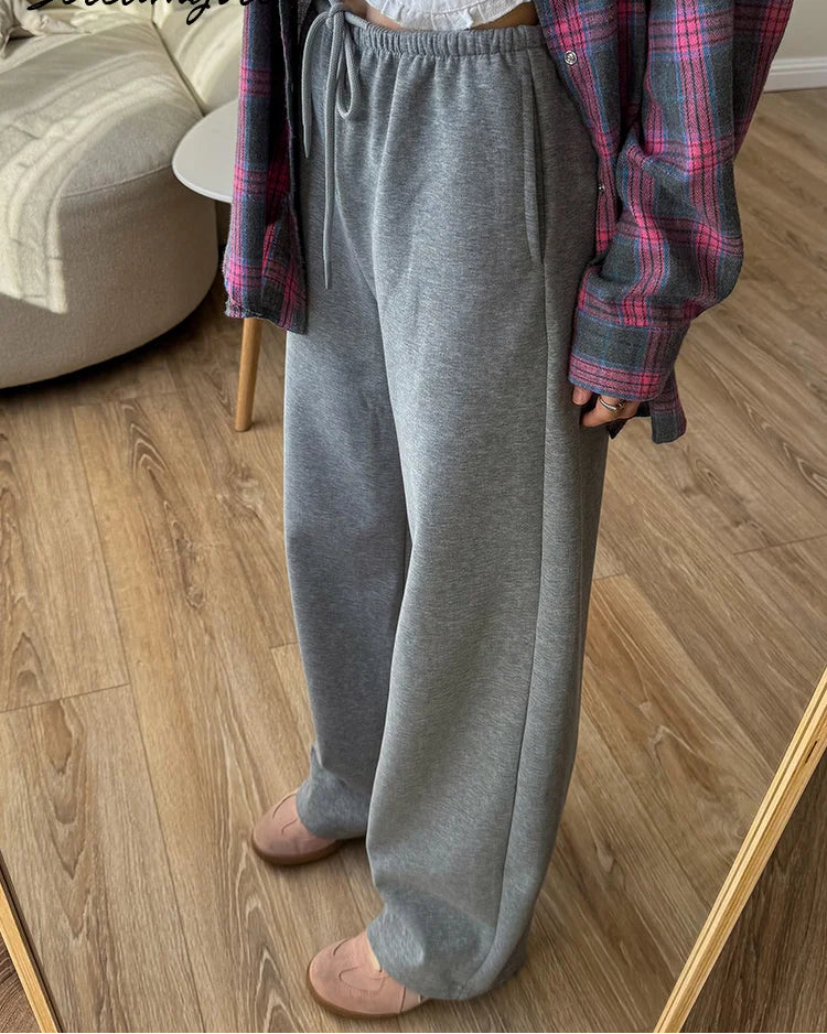 High-Waisted Wide-Leg Sweatpants