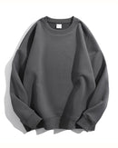 Loose-Fit Fleece Pullover Sweatshirt