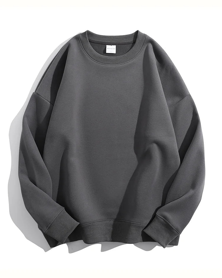 Loose-Fit Fleece Pullover Sweatshirt