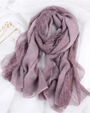 Lace Trim Long Shawl Scarf